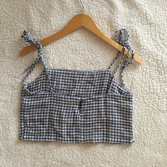 NWT Brandy Melville sample blue white checker Dena - Picture 2 of 7